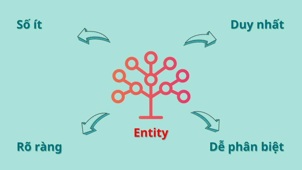 Entity - Thực thể có thể là bất kỳ thứ gì khi đáp ứng đủ 4 tiêu chí là: đơn lẻ, duy nhất, được xác định rõ ràng và có khả năng phân biệt