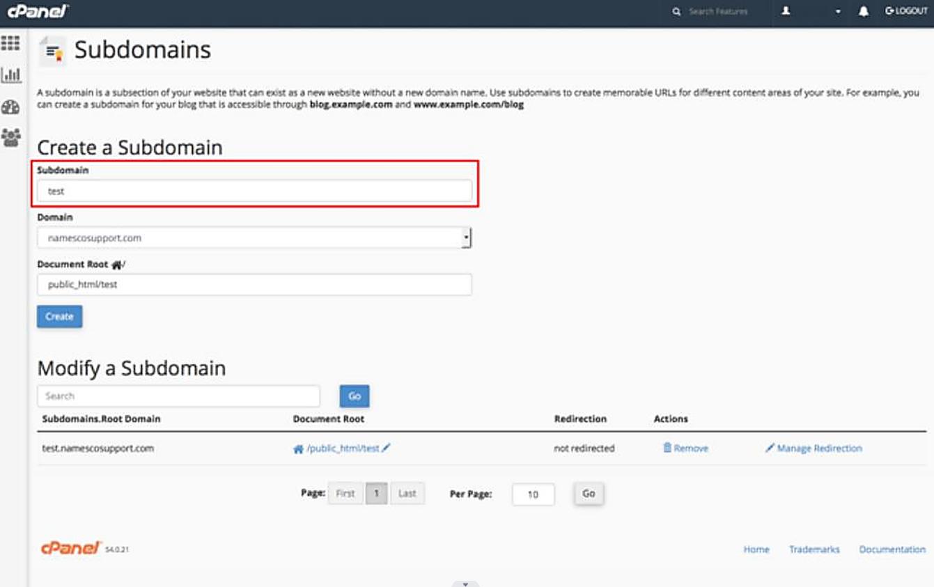 Cách tạo subdomain nhanh chóng